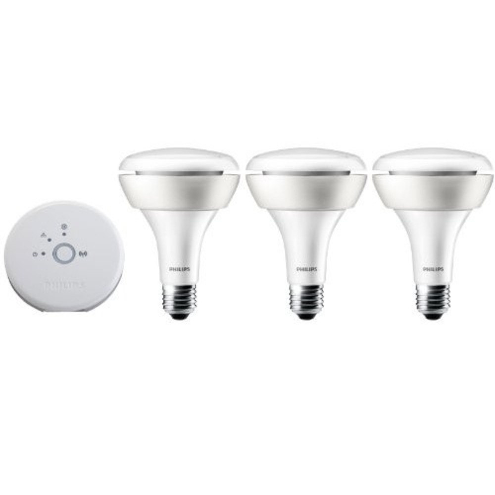 Philips Hue Personal Wireless Lighting Starter Pack BR30 Smart LED Kit Alexa